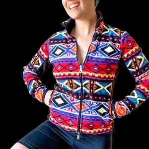 Ralph Lauren Multicolor Geometric Teddy Jacket